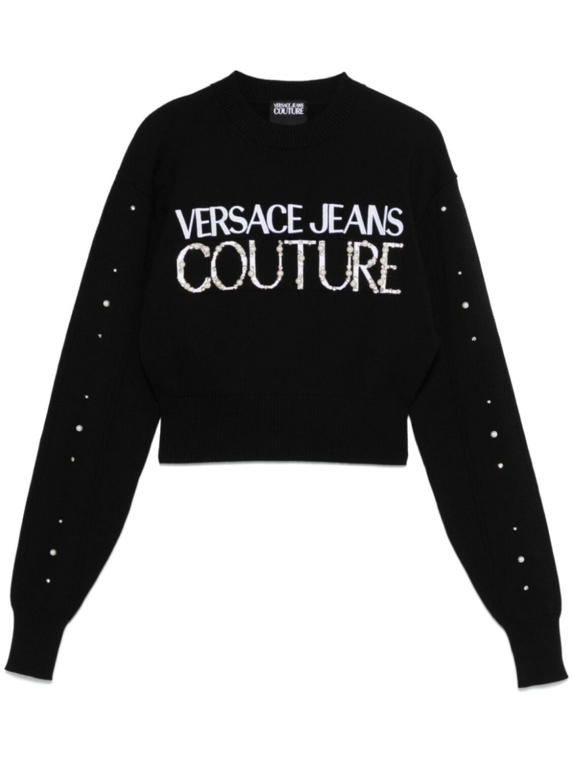 

Versace Jeans Couture свитер с искусственным жемчугом, черный