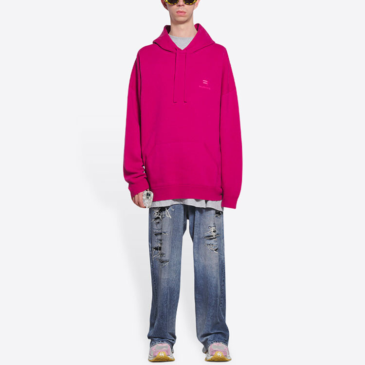 Толстовка мужская фуксия Balenciaga, фуксия — фото 3