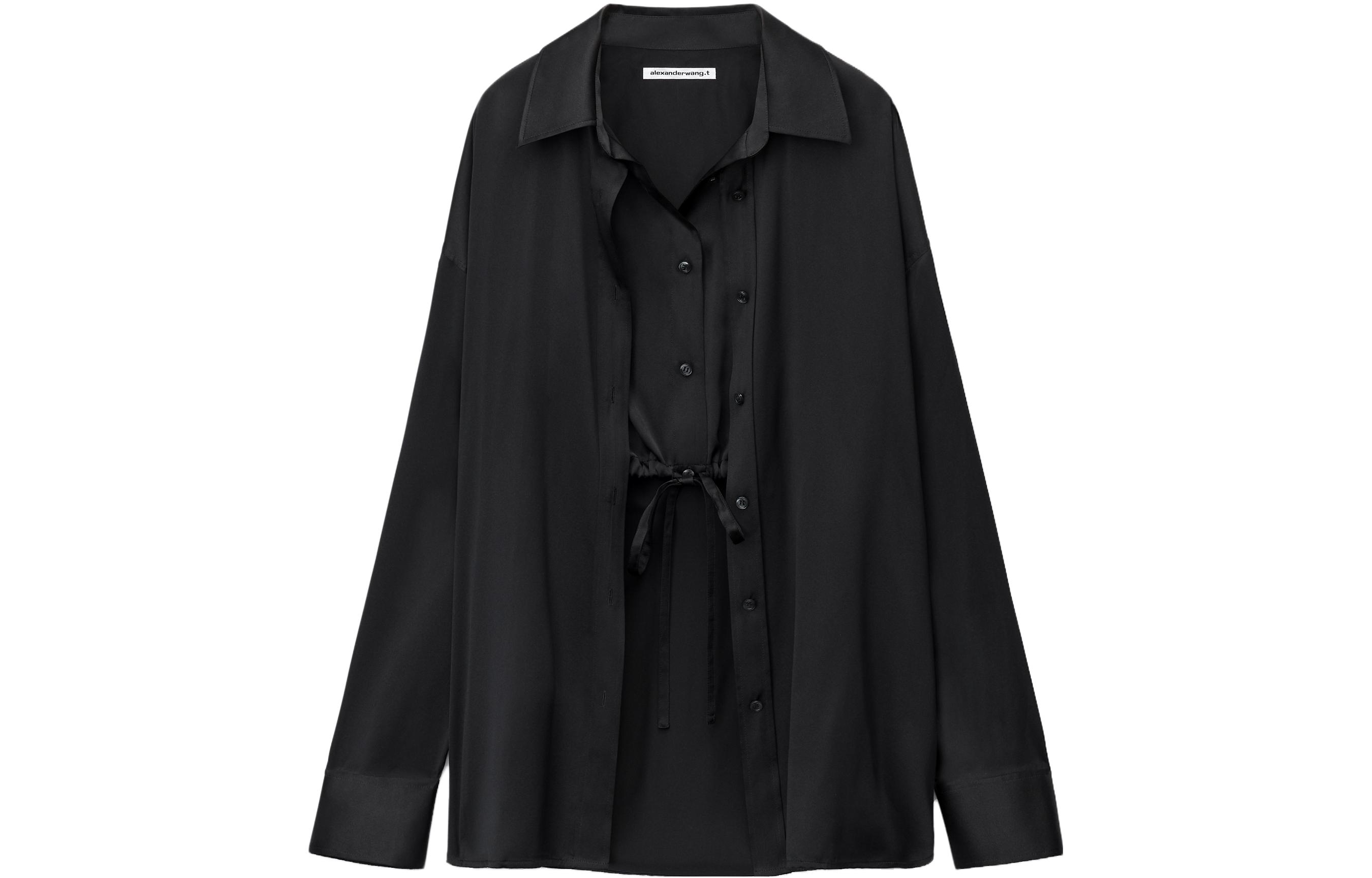 

Футболка T By Layered Satin Alexander Wang, черная