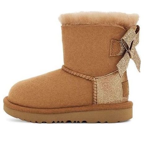 

Зимние ботинки UGG Mini Bailey Bow Glitz 'Brown Beige', коричневый