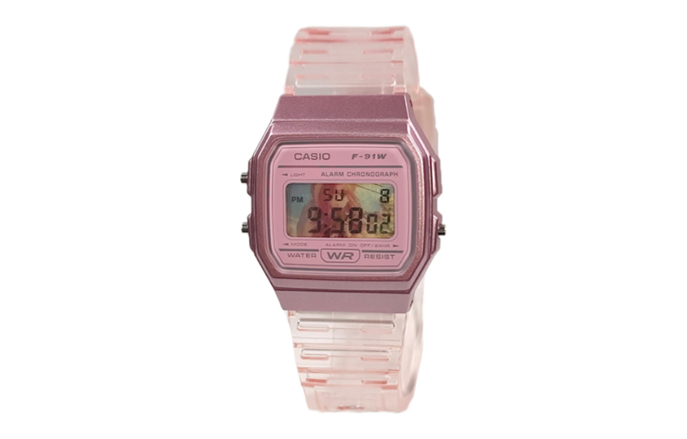 

CASIO Часы Retrofit Series Quartz Movement Resin Strap Watch Unisex Pink Watch Dial