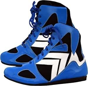 

Дышащие профессиональные борцовские кроссовки Rightpunch для мужчин и женщин, Легкие боксерские кроссовки с резиновой подошвой и противоскользящей поверхностью Right Punch, синий