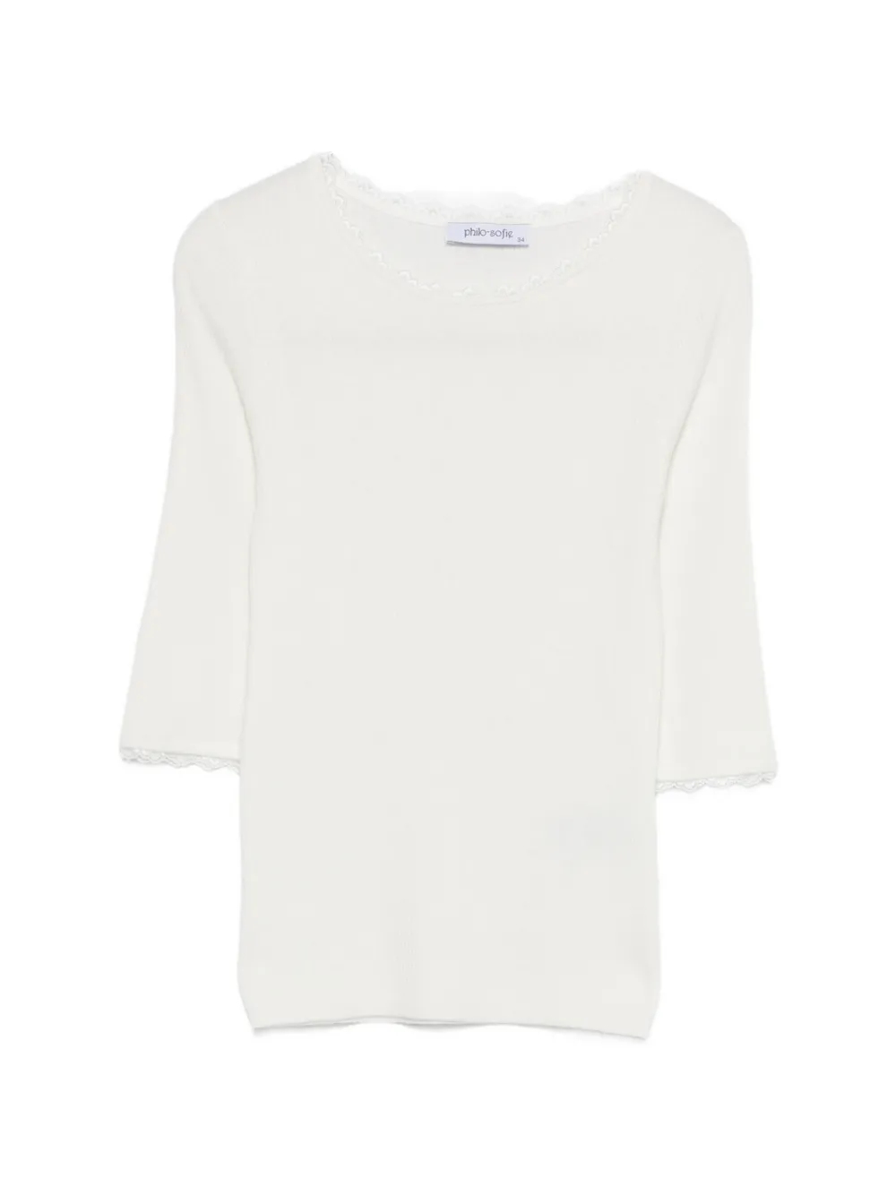 

Свитер с кружевной отделкой Philo-Sofie, бежевый