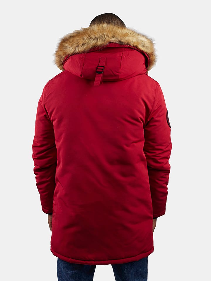 Superdry Переходное пальто красного цвета — фото 2