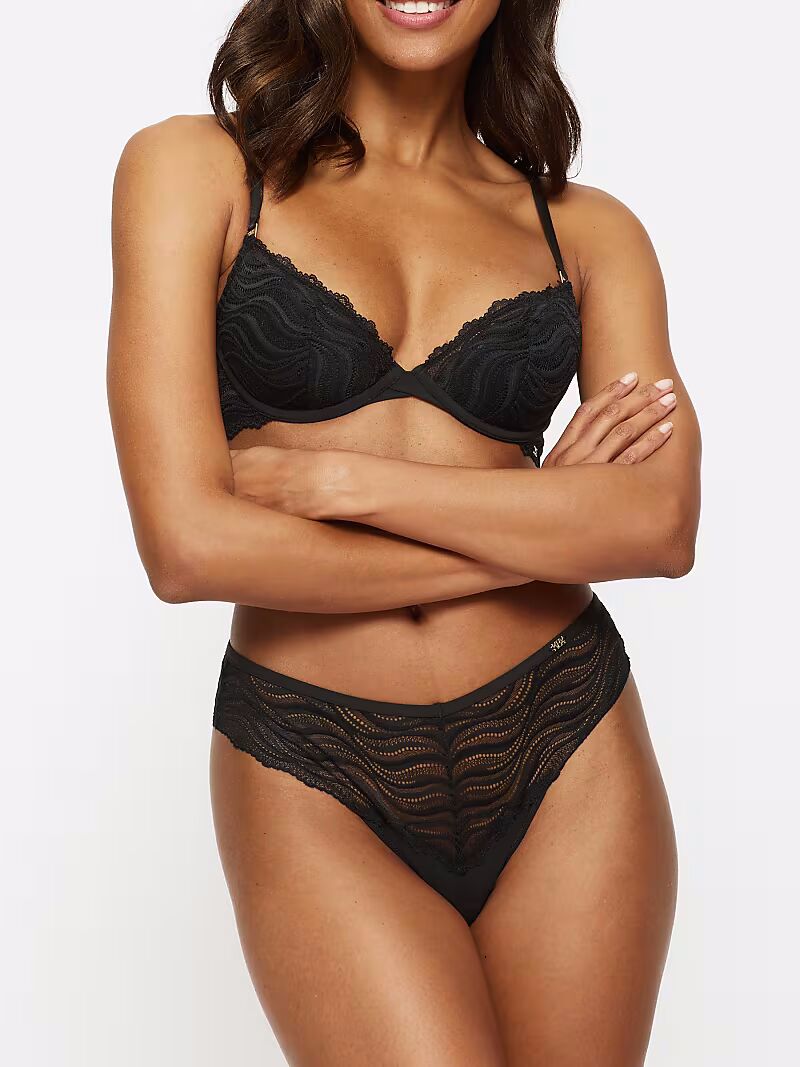 

Бюстгальтер с глубоким вырезом Lola черного цвета Kbx