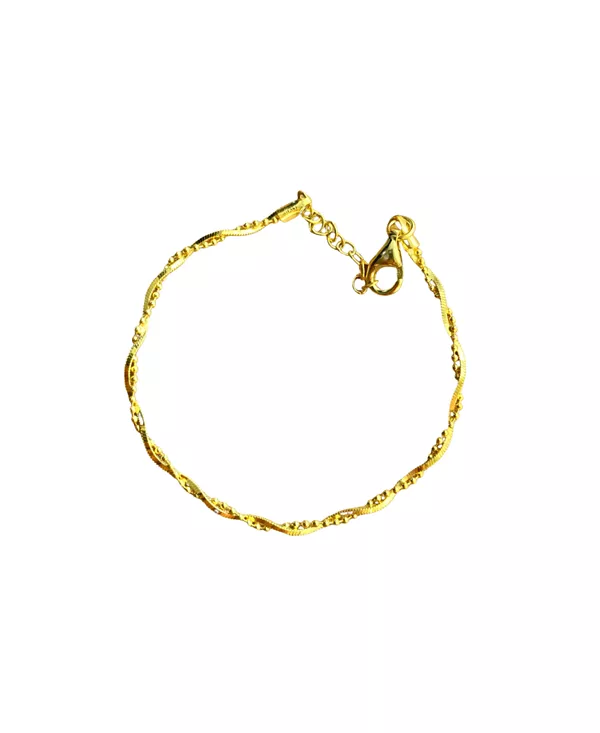 

Браслет из стерлингового серебра с цепочкой из бусин Spero London, gold