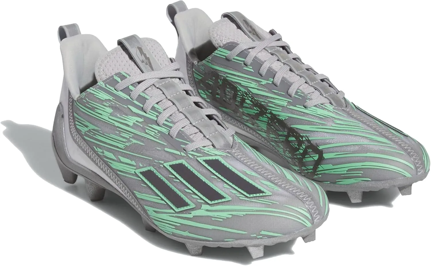 Футбольные бутсы Adidas Men's Adizero 12.0 Flash, серый/металлик/серебристый — фото 4