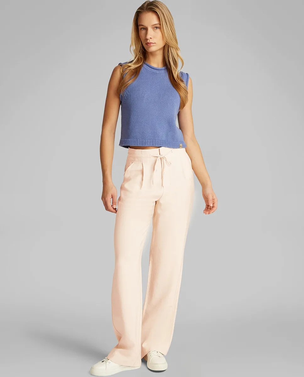 

Женские брюки широкого кроя с поясом Calvin Klein Jeans, розовый
