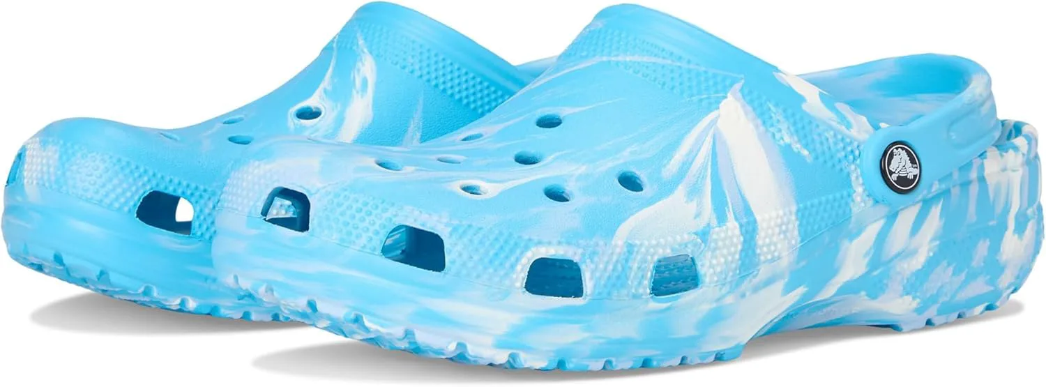 Крокс Унисекс Классические мраморные клогги с эффектом тай-дай Crocs, мультиколор