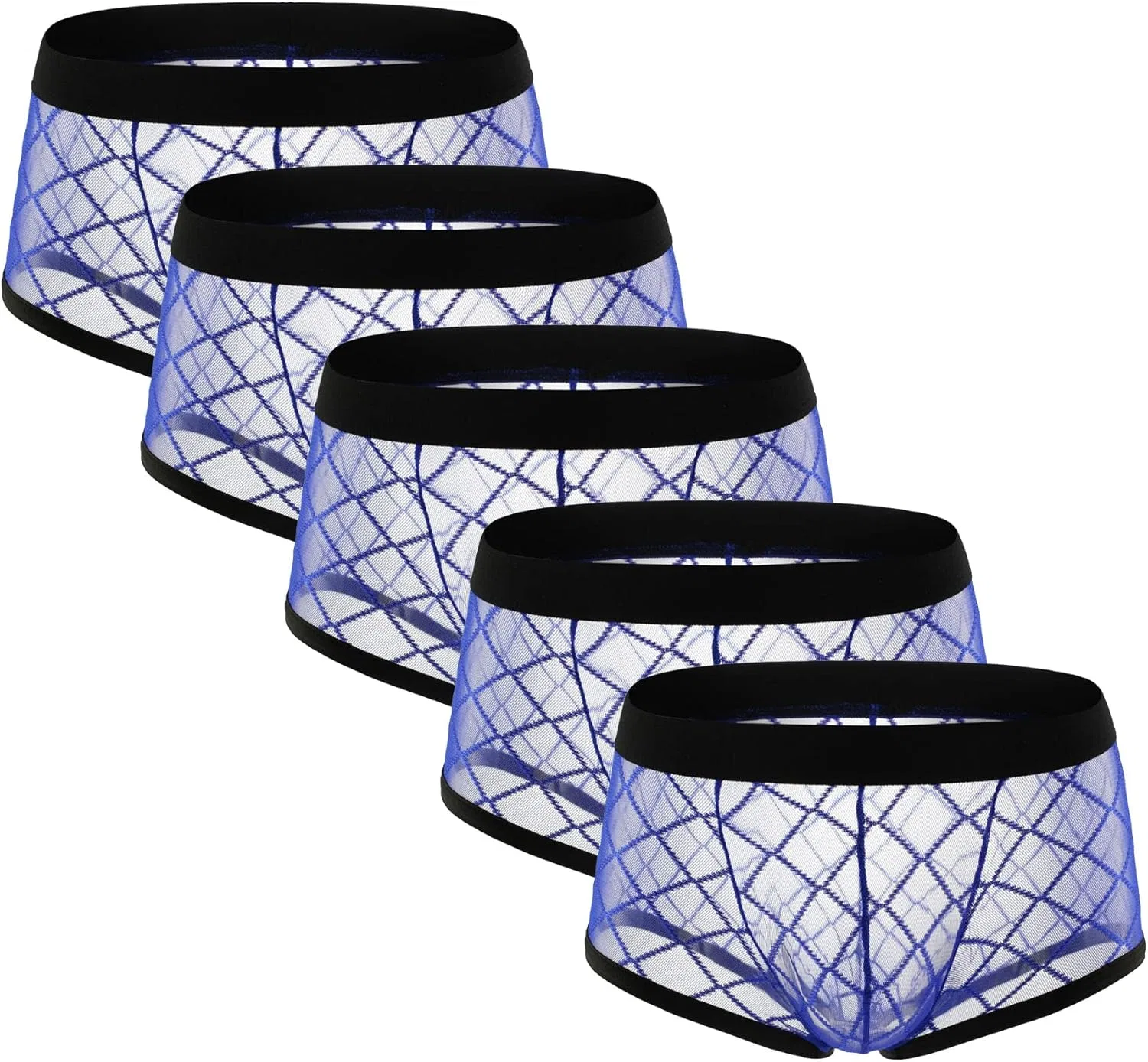 Боксеры Micro Mesh Stretch, Blue-5pc