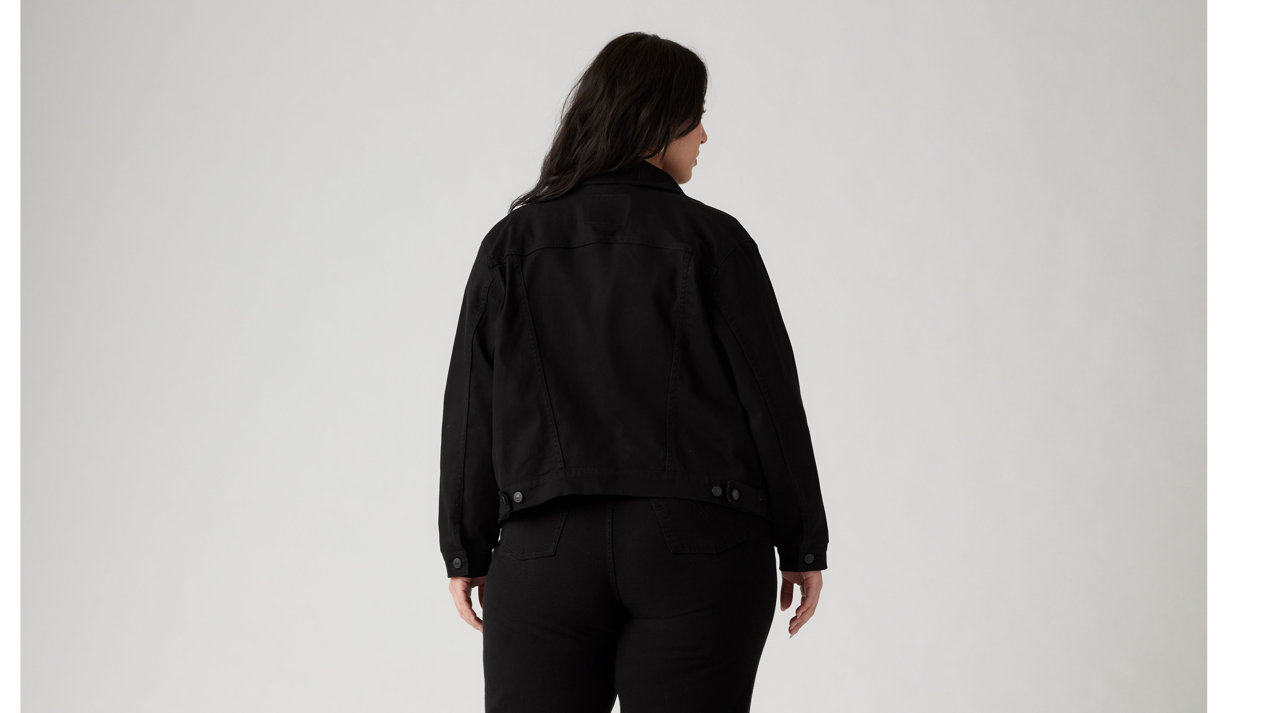 

Оригинальная куртка Sherpa Trucker (размер Plus) Levi's, цвет Black And Black