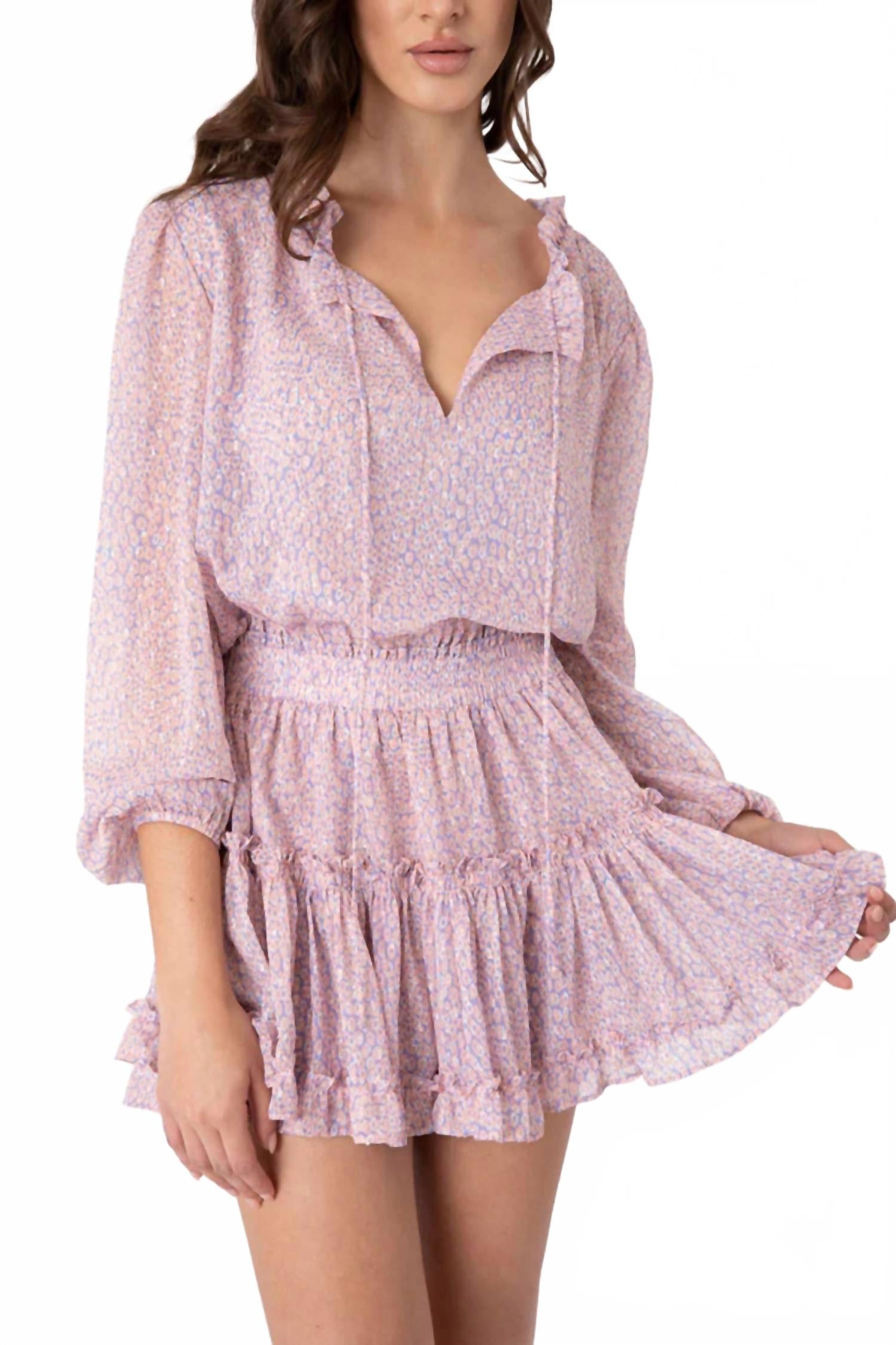 

Розовое платье с принтом "под зебру" Sincerely Ours