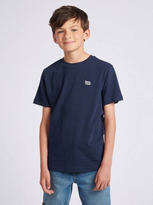 

Детская футболка из хлопка с нашивкой Lee, Navy Blazer