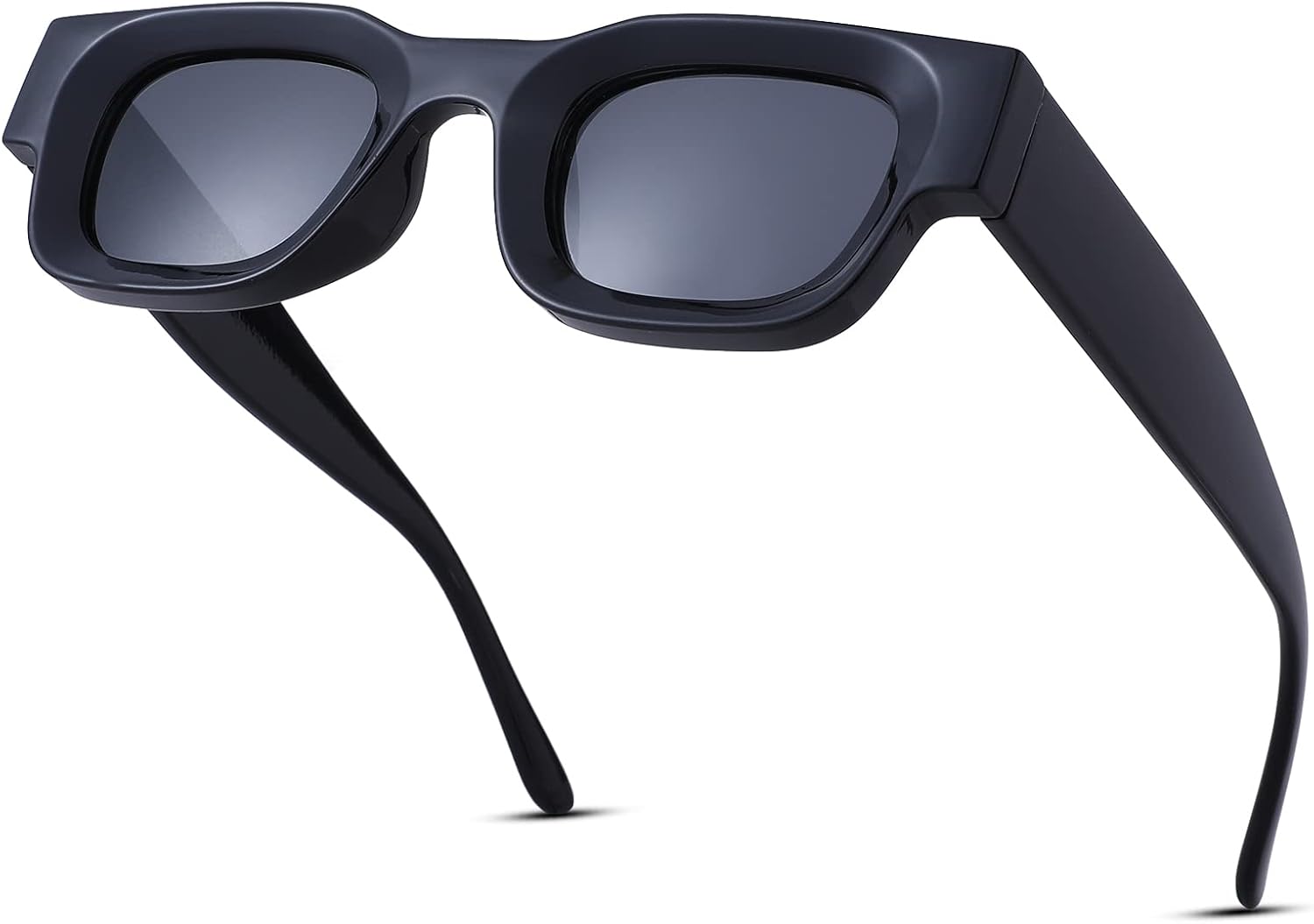 

Солнцезащитные очки Hycredi прямоугольной формы для женщин и мужчин, массивные квадратные поляризованные солнцезащитные очки в стиле ретро 90-х, защита UV400, C1* Black/Grey