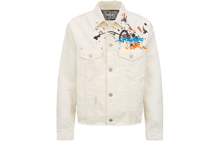 

EVISU Джинсовая куртка мужская экрю, Ecru