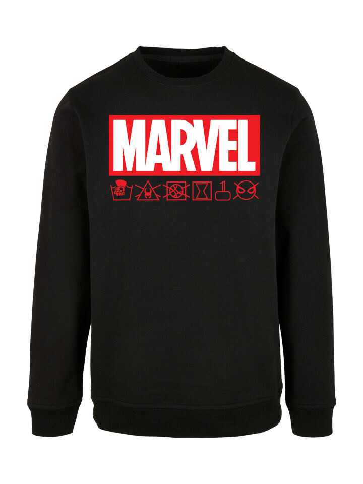 

Пуловер F4NT4STIC Sweatshirt Marvel Logo washed Care Waschanleitung, черный