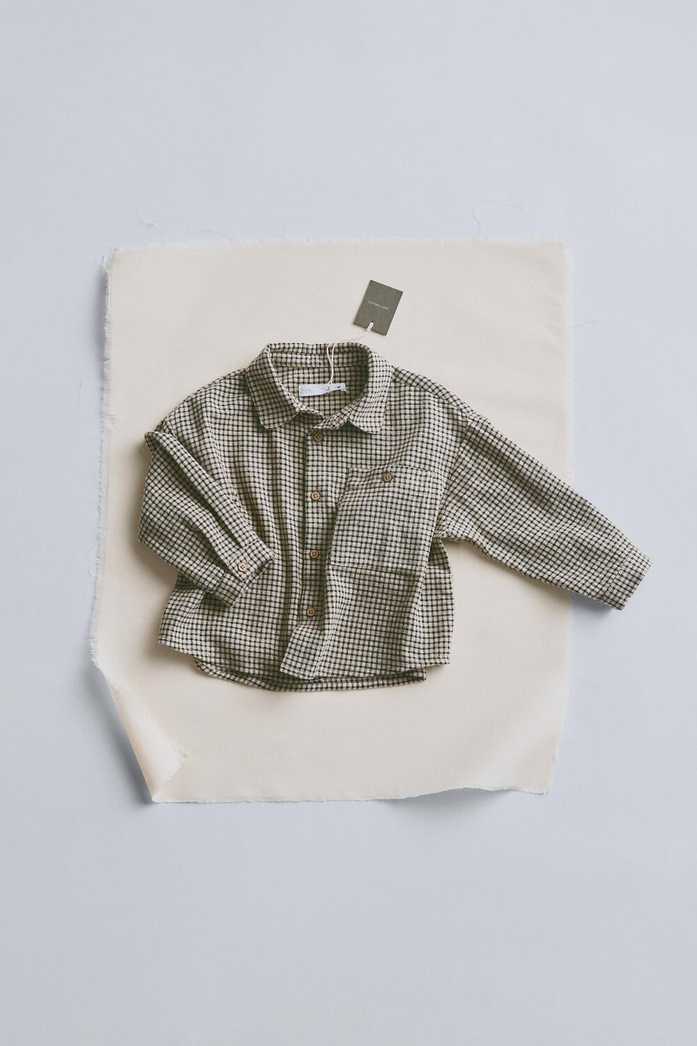 

Timelesz – рубашка в клетку ZARA, цвет stone