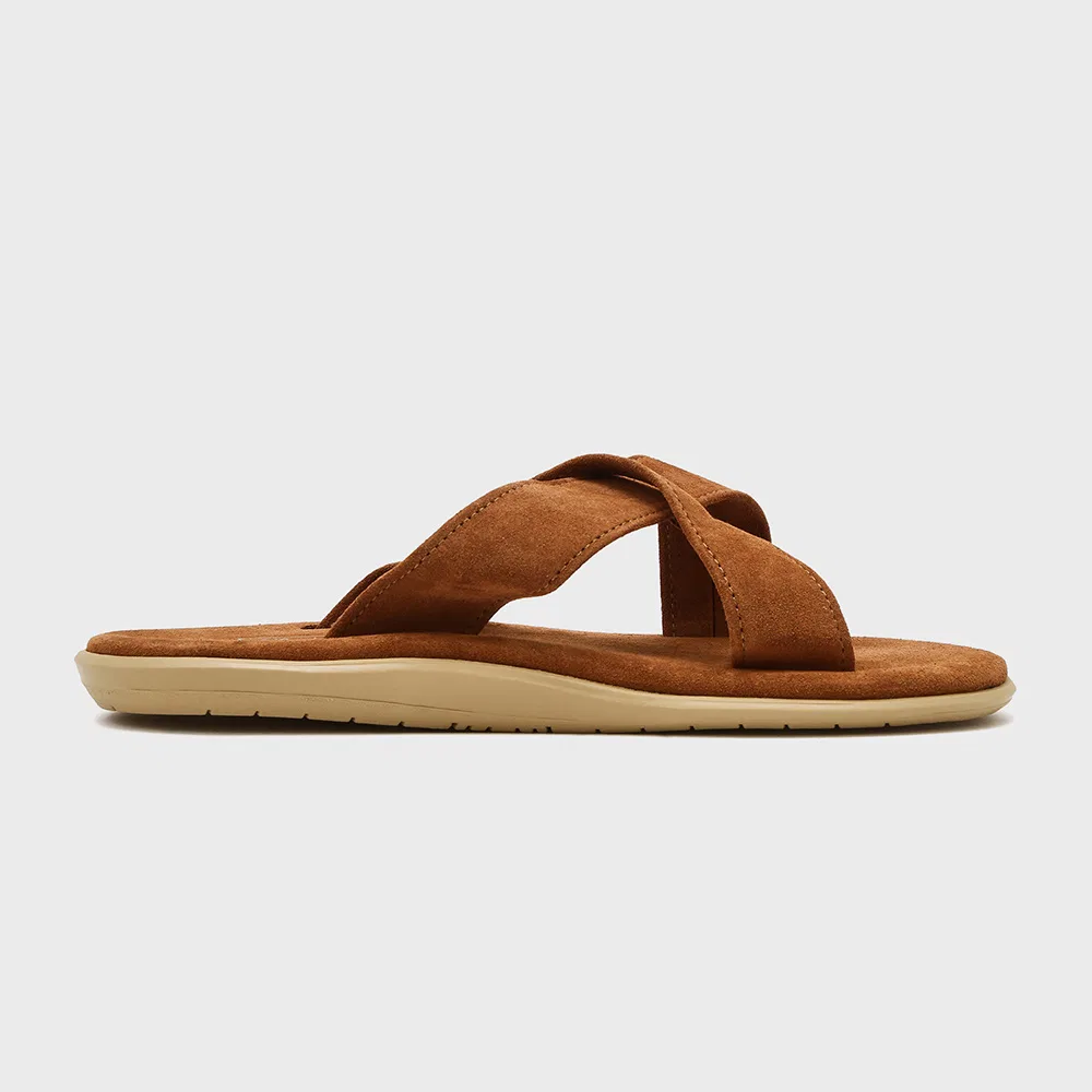 Унисекс кожаные слайды Camel от Island Slipper — фото 3