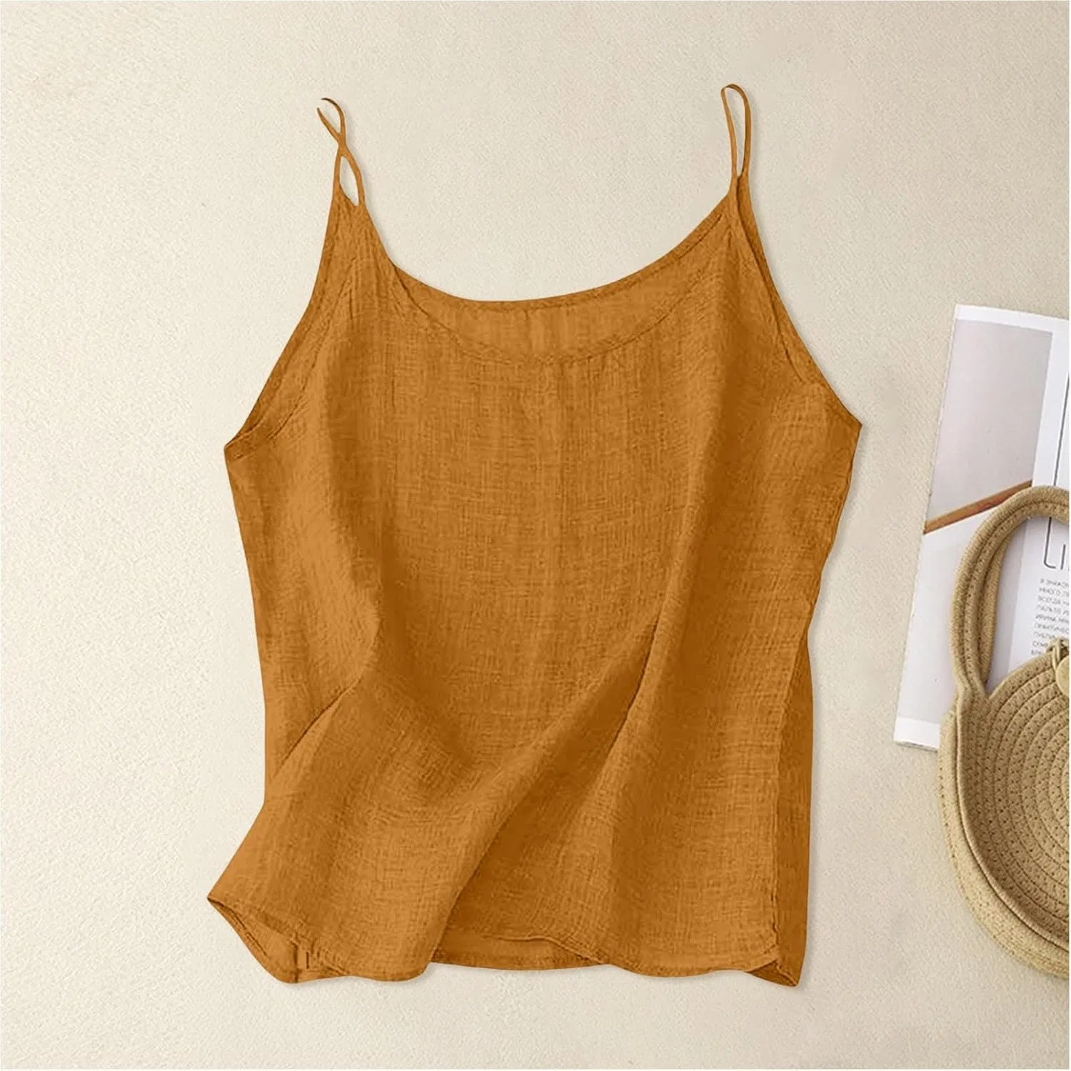 Топ-борцовка с встроенным бюстгальтером, Cotton, Brown — фото 3