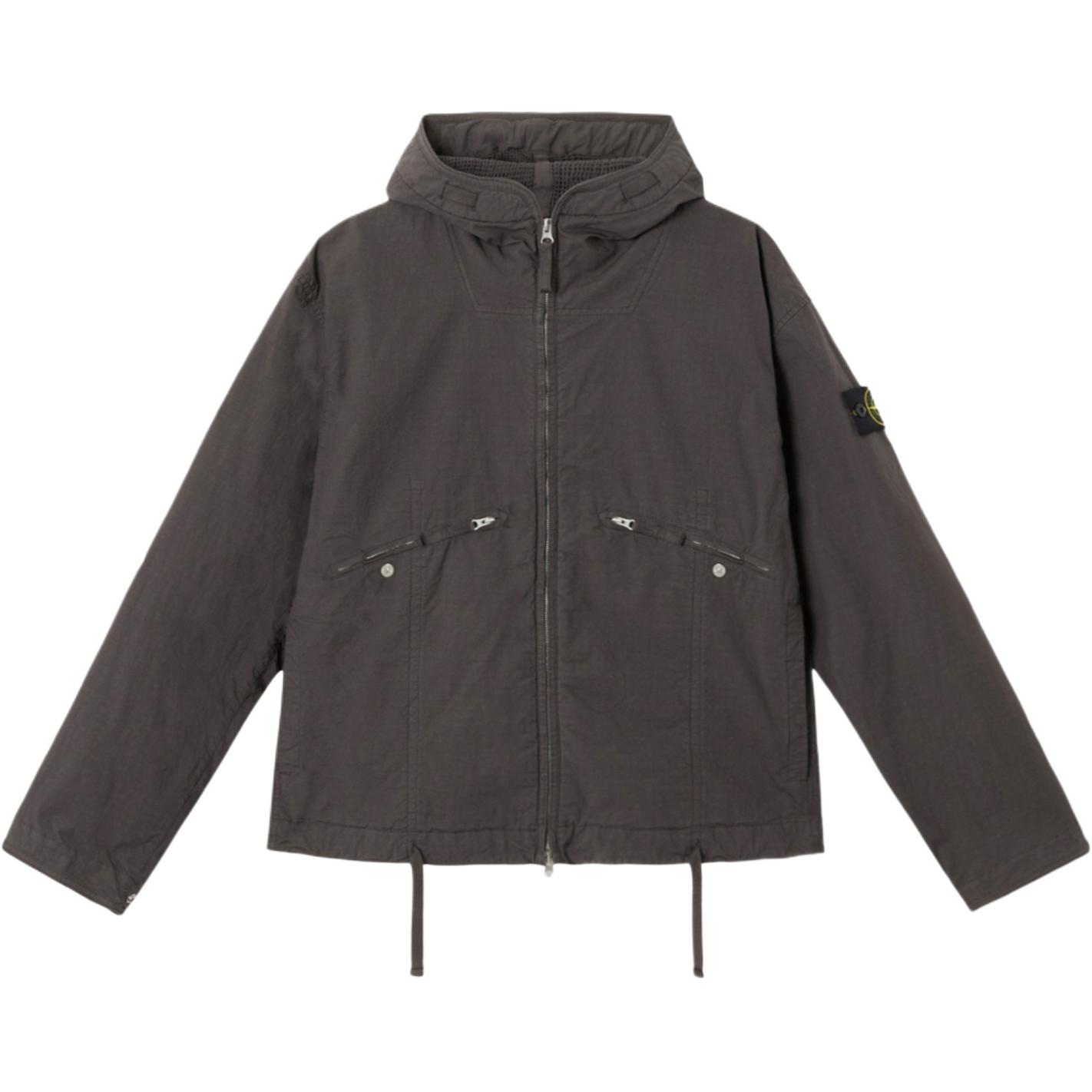 

STONE ISLAND Куртка из ткани рипстоп с эффектом стретч, Charcoal Gray