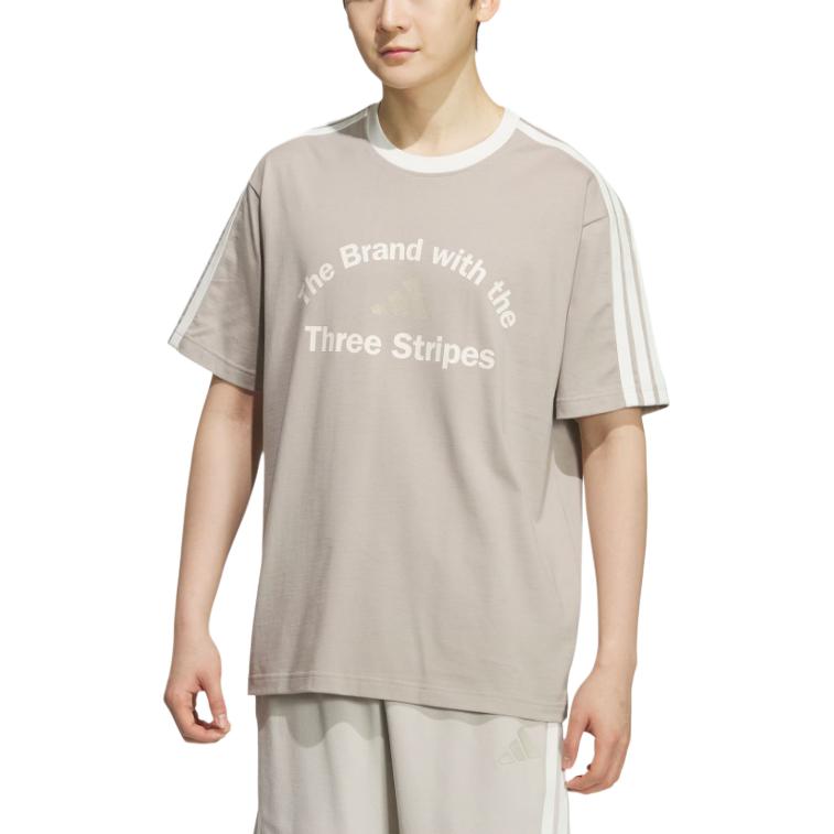 Футболка SS25 Loose Fit Adidas, серебристо-серый/белый — фото 2