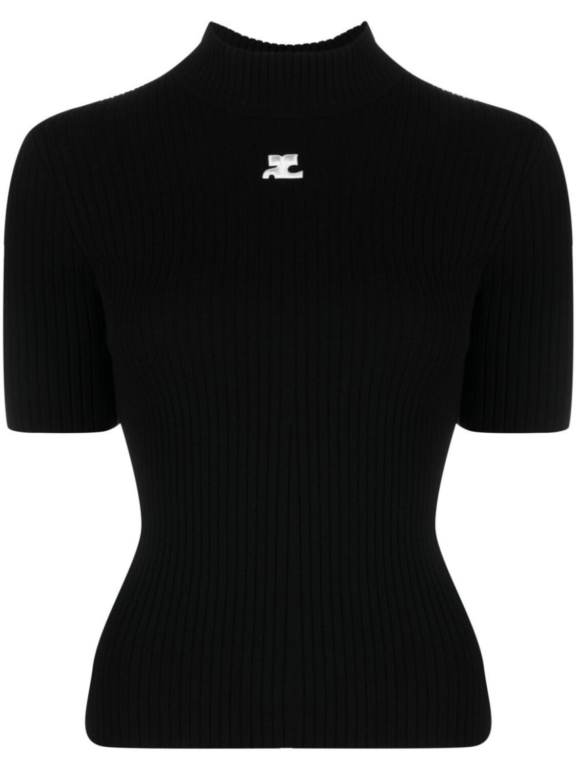 

Courrèges трикотажный топ с логотипом, черный