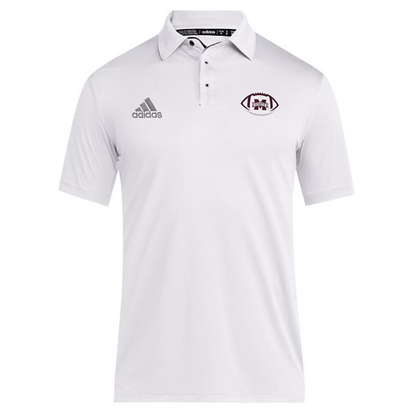 Мужская белая поло Mississippi State Bulldogs Coaches Adidas — фото 3