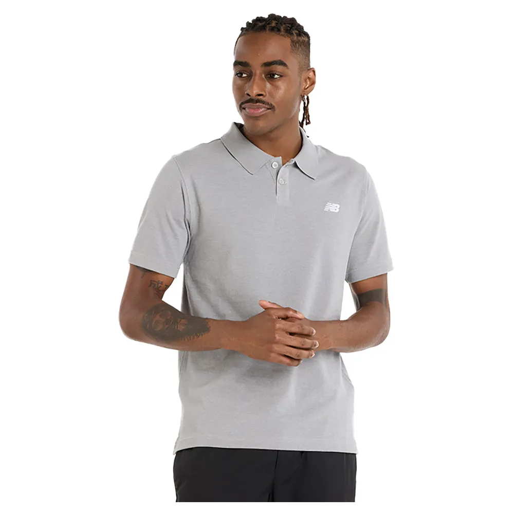 

Поло с коротким рукавом New Balance Cotton Pique, серый
