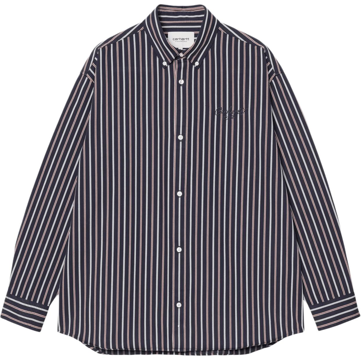 

Рубашка unisex FW25 Palance Stripe Carhartt WIP, синий