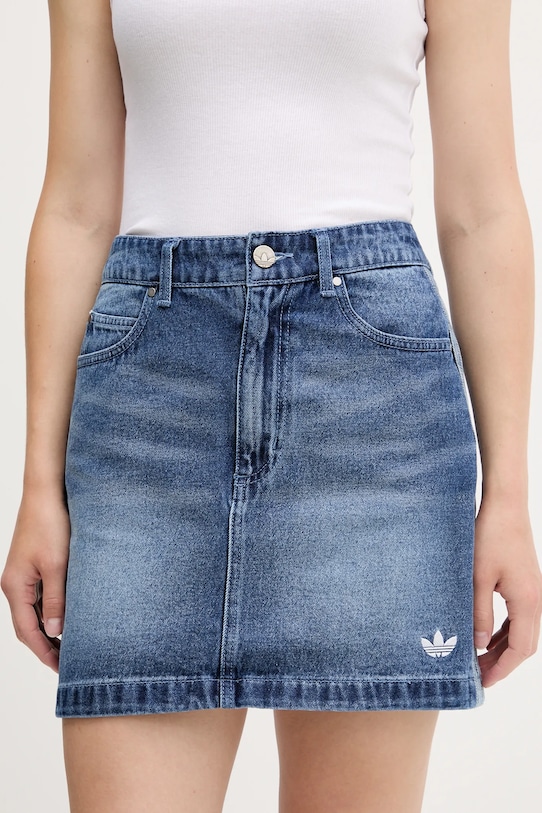 

Джинсовая мини-юбка Denim Mini Skt Adidas Originals, синий