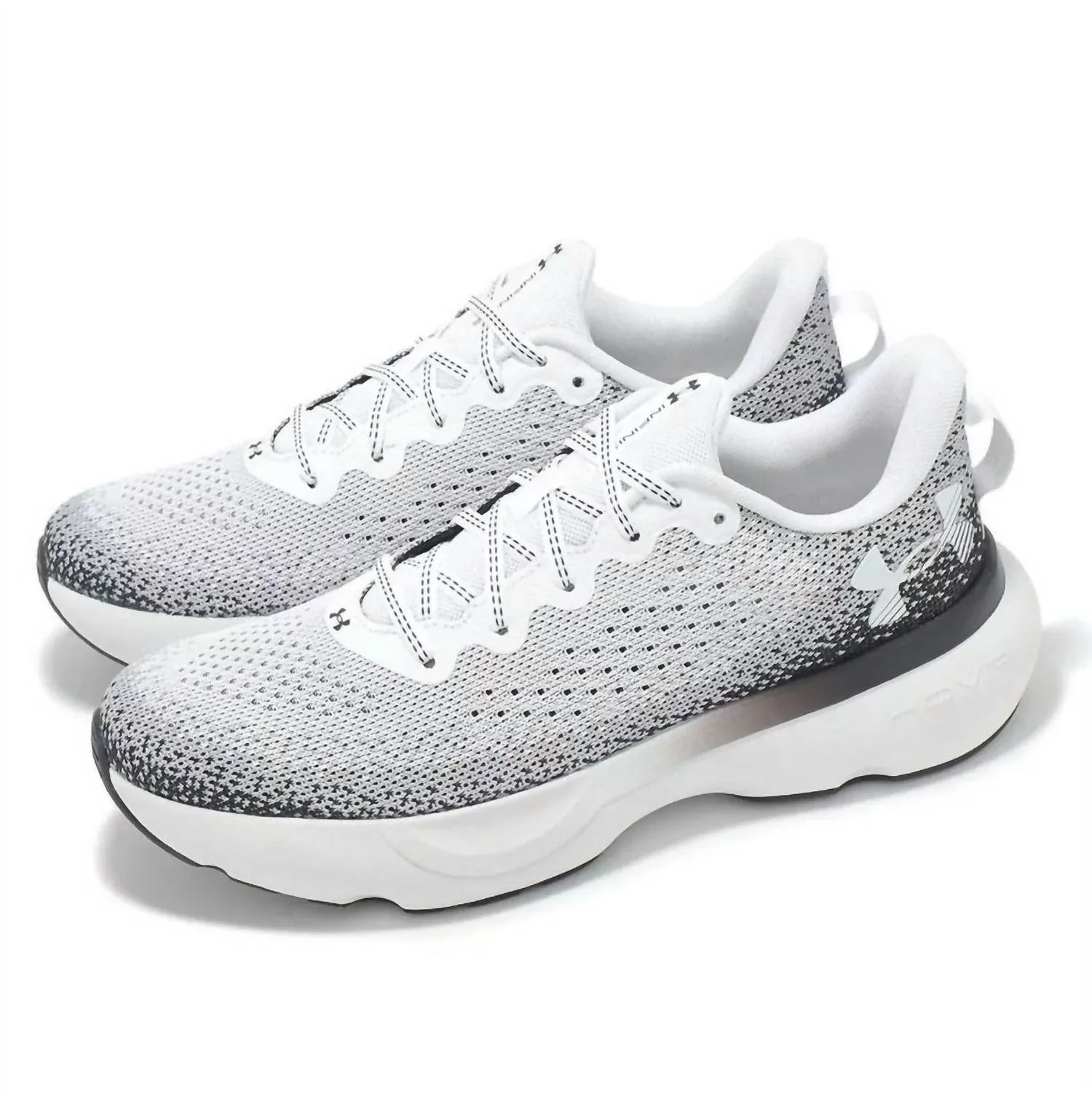 Мужские беговые кроссовки Infinite, бело-черные Under Armour — фото 2