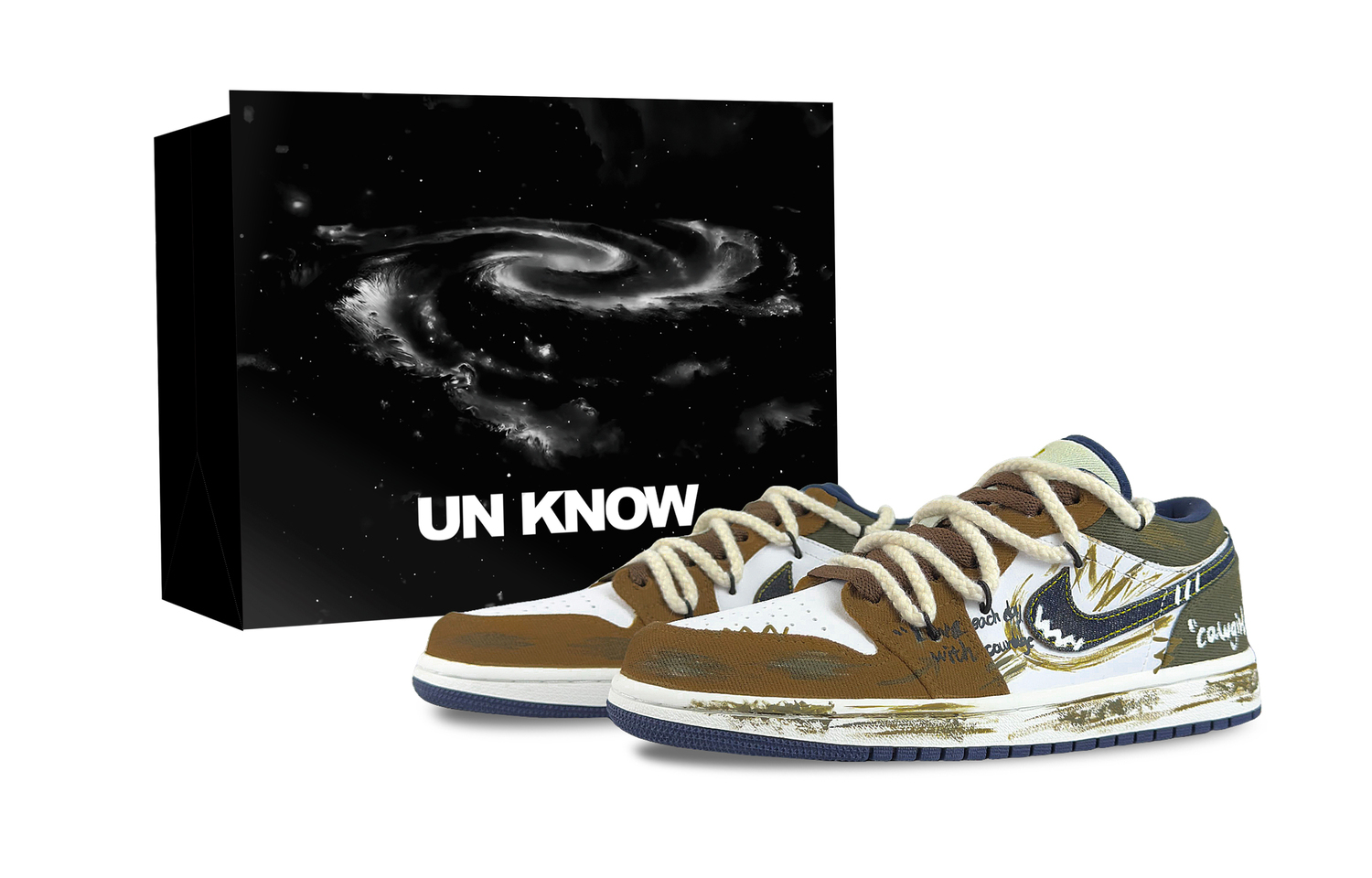 

Кроссовки Air 1 Western Denim устойчивые к истиранию низкие винтажные баскетбольные мужские Jordan, коричневый