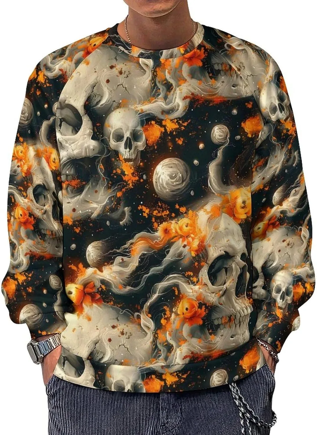 

Мужской свитшот с круглым вырезом Bunnies Flowers Rabbit TXCUTE