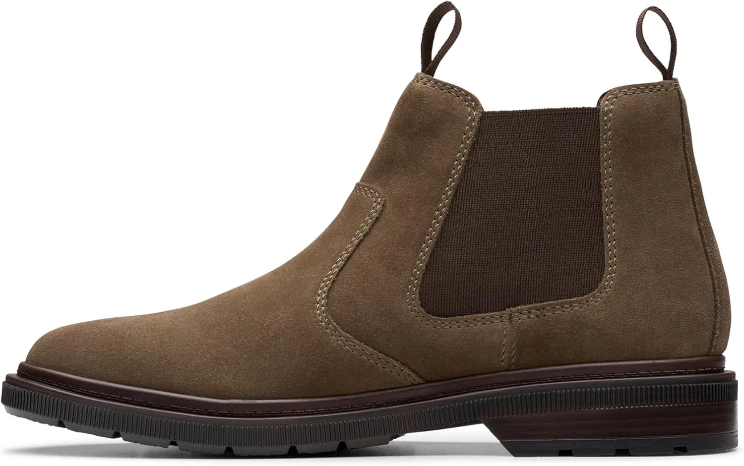 Мужские ботинки челси Clarks Burchill Up, Taupe Suede — фото 4