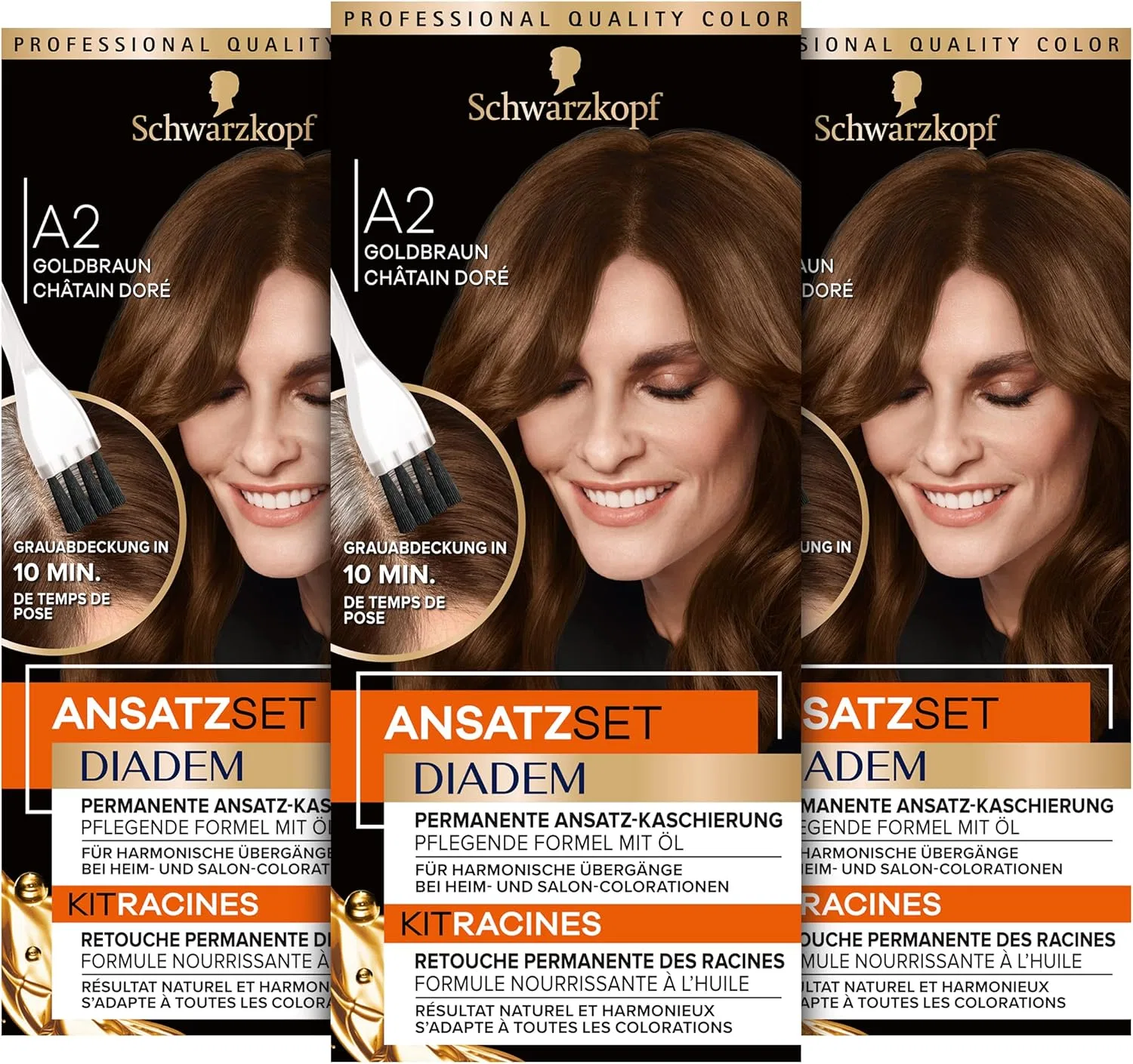 Набор для окрашивания корней Diadem Root Set A2 Golden Brown Level 3 Diadem