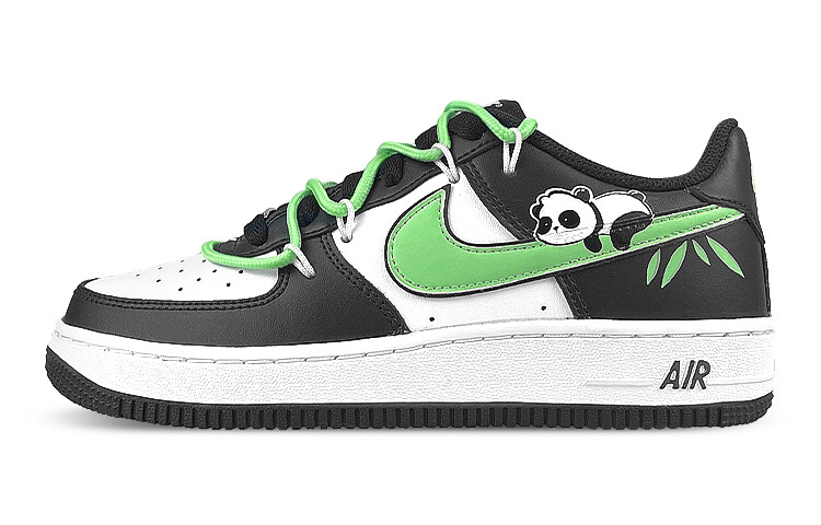 

Кроссовки Nike Air Force 1 Skateboard Shoes Women's Low-Top Black White Green