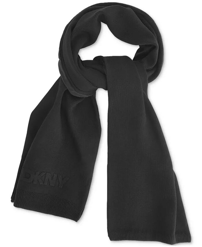 

Женский шарф с тисненым логотипом DKNY, черный