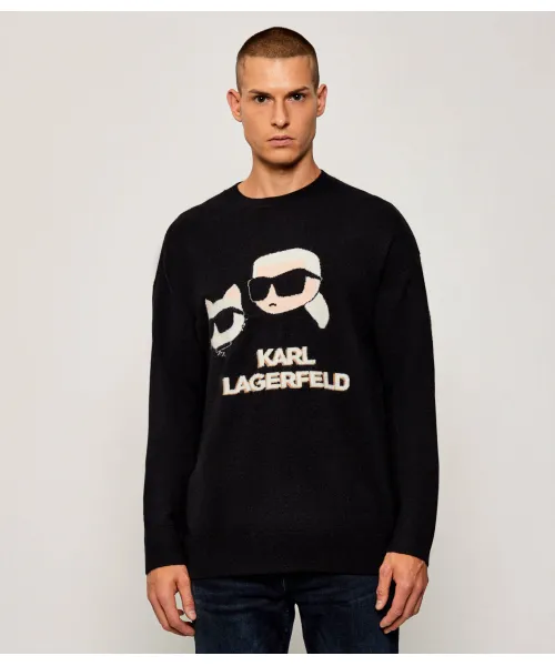 

Свитер Relaxed fit Karl Lagerfeld, черный