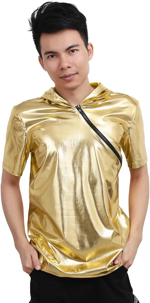 

Freebily мужская спортивная футболка с коротким рукавом Metallic