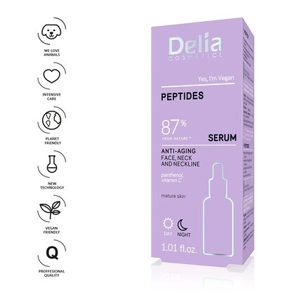 Сыворотка Delia Cosmetics — Пептидная антивозрастная для зрелой кожи, 30 мл — фото 2