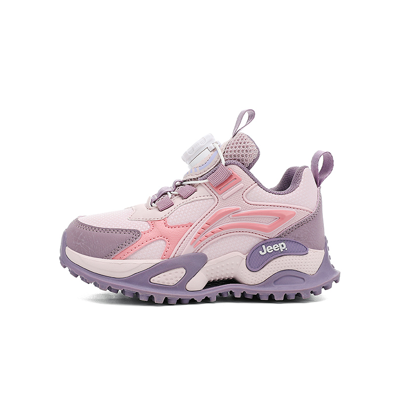 

Jeep Легкие амортизирующие нескользящие низкие кроссовки для бега Pink Purple детские