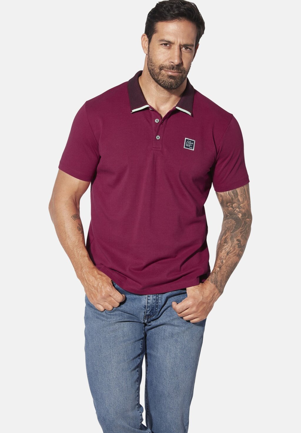 

Рубашка поло MORLAN Jan Vanderstorm, темно-красный