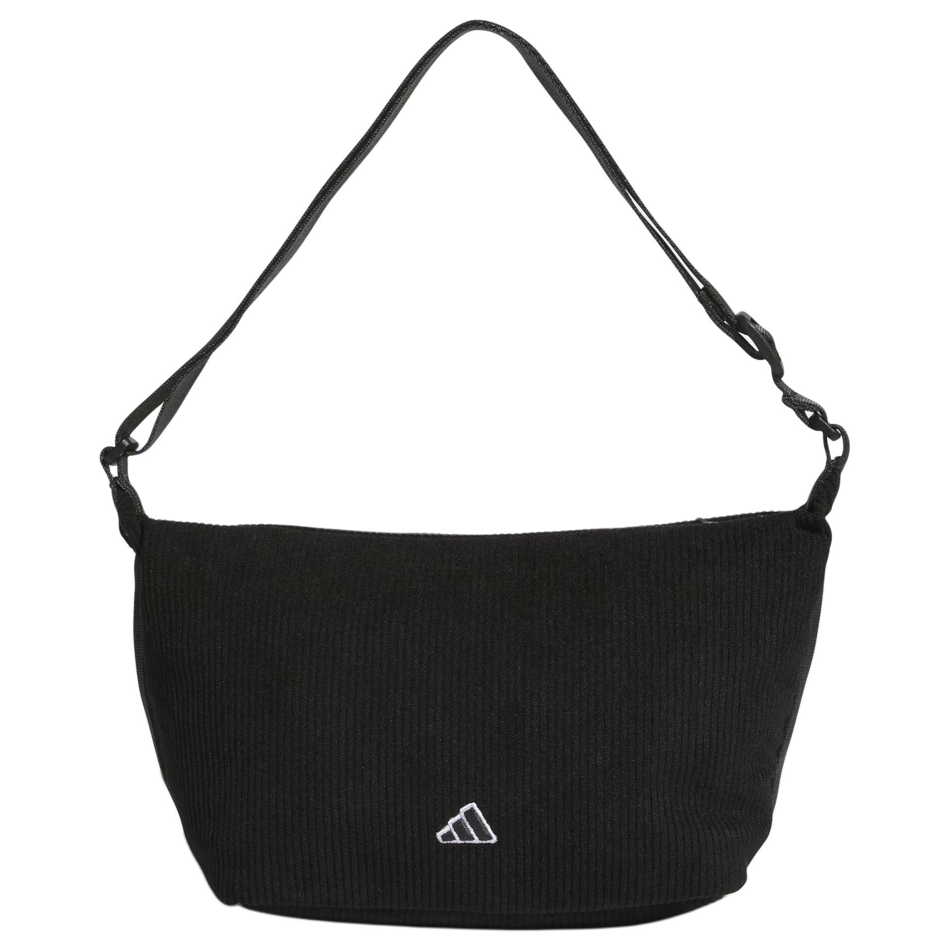 

Adidas Кожаная сумка через плечо на молнии женская черная, Black