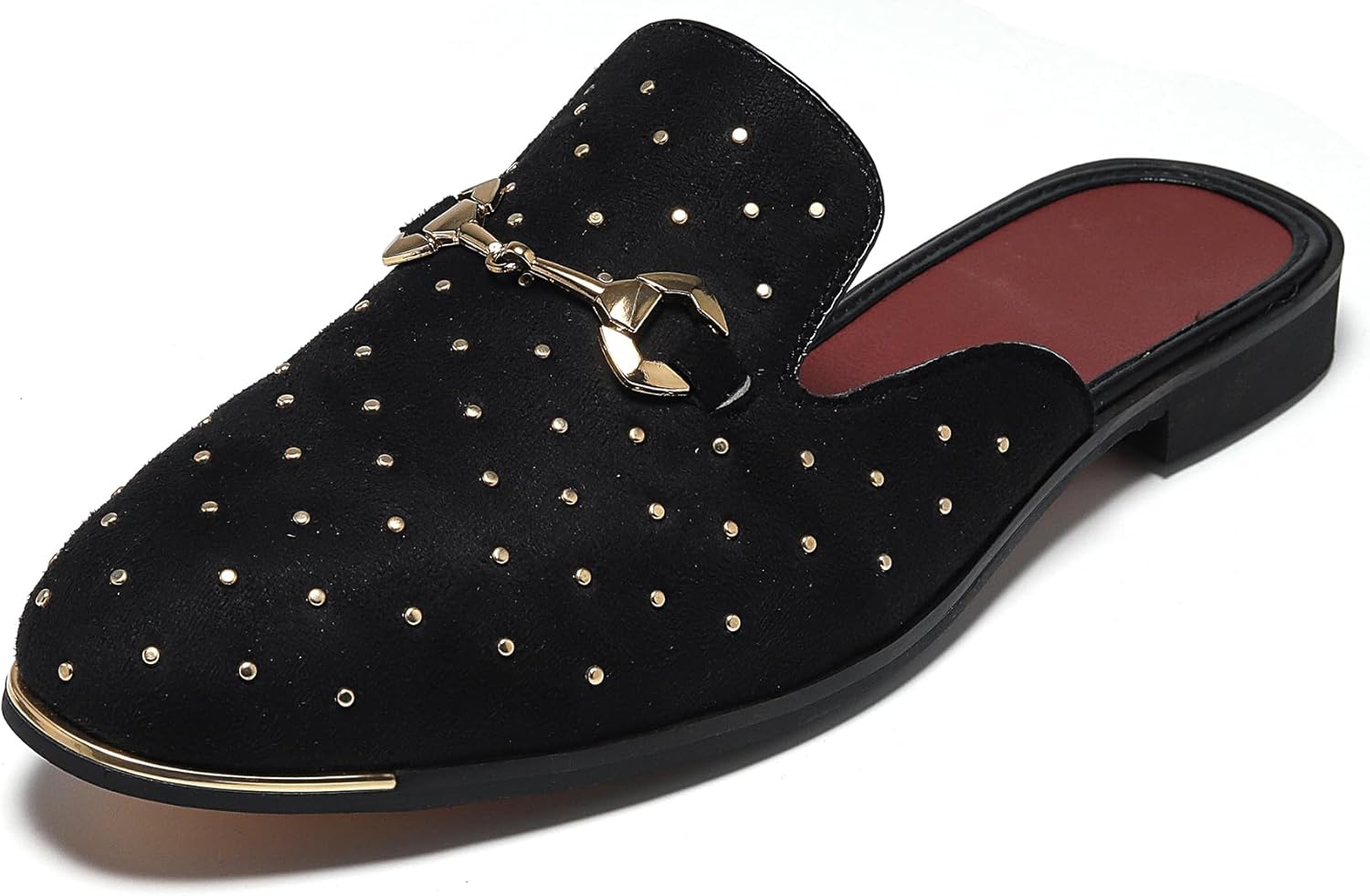 

Мужские тапочки YYQL с поддержкой свода стопы, вышитые кожаные сандалии для мужчин, домашние шлепанцы с противоскользящей резиновой подошвой для дома и улицы, размеры 7-13, черный