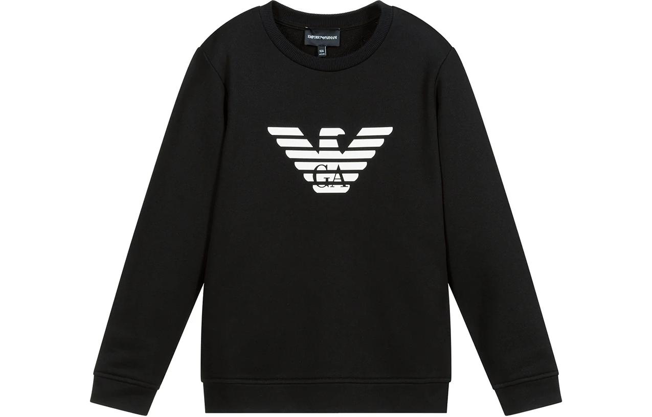 EMPORIO ARMANI Черная детская толстовка Kids' — фото 3