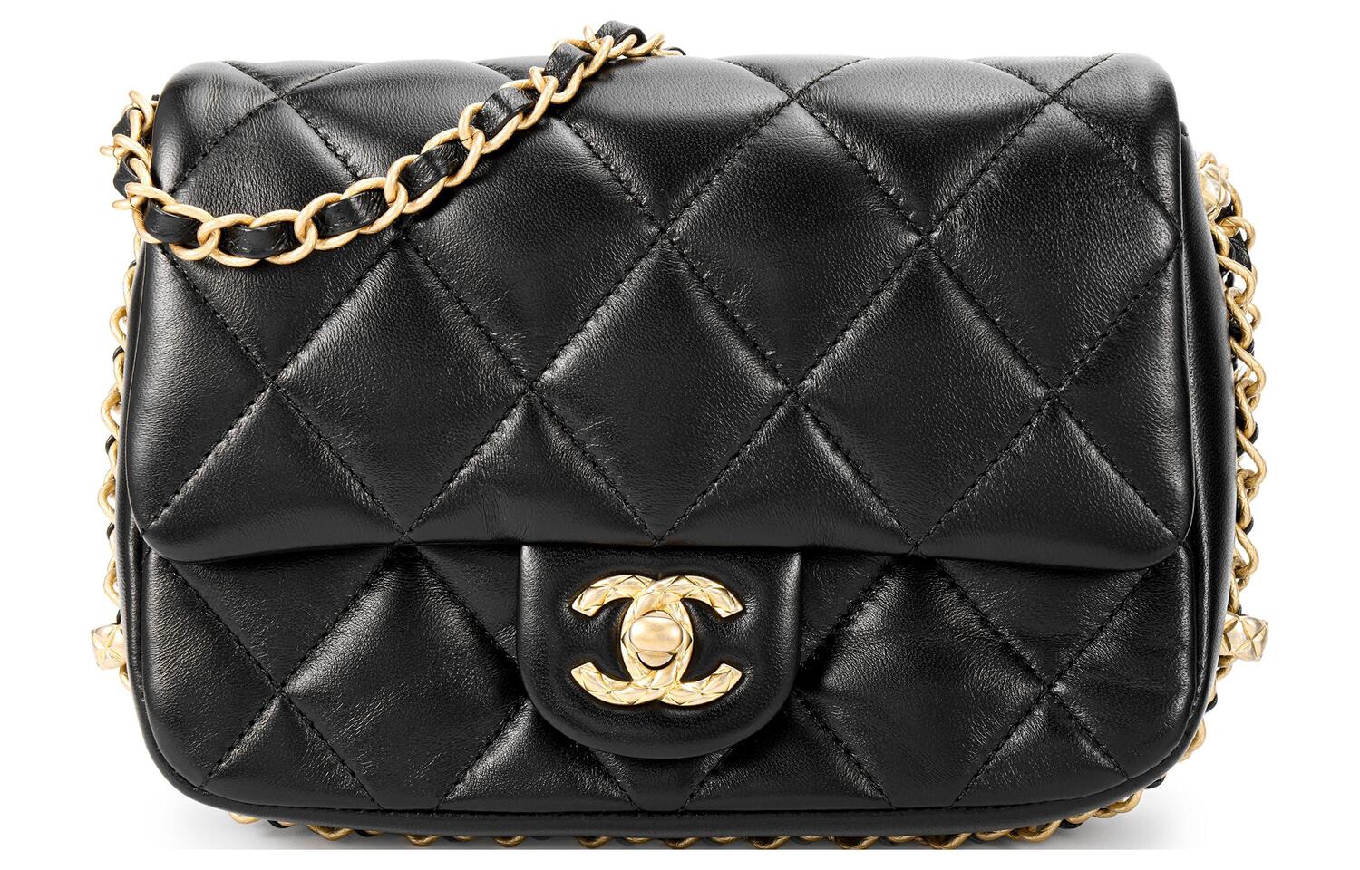 Сумка на плечо из овчины, мини-кроссбоди женская черная CHANEL — фото 2