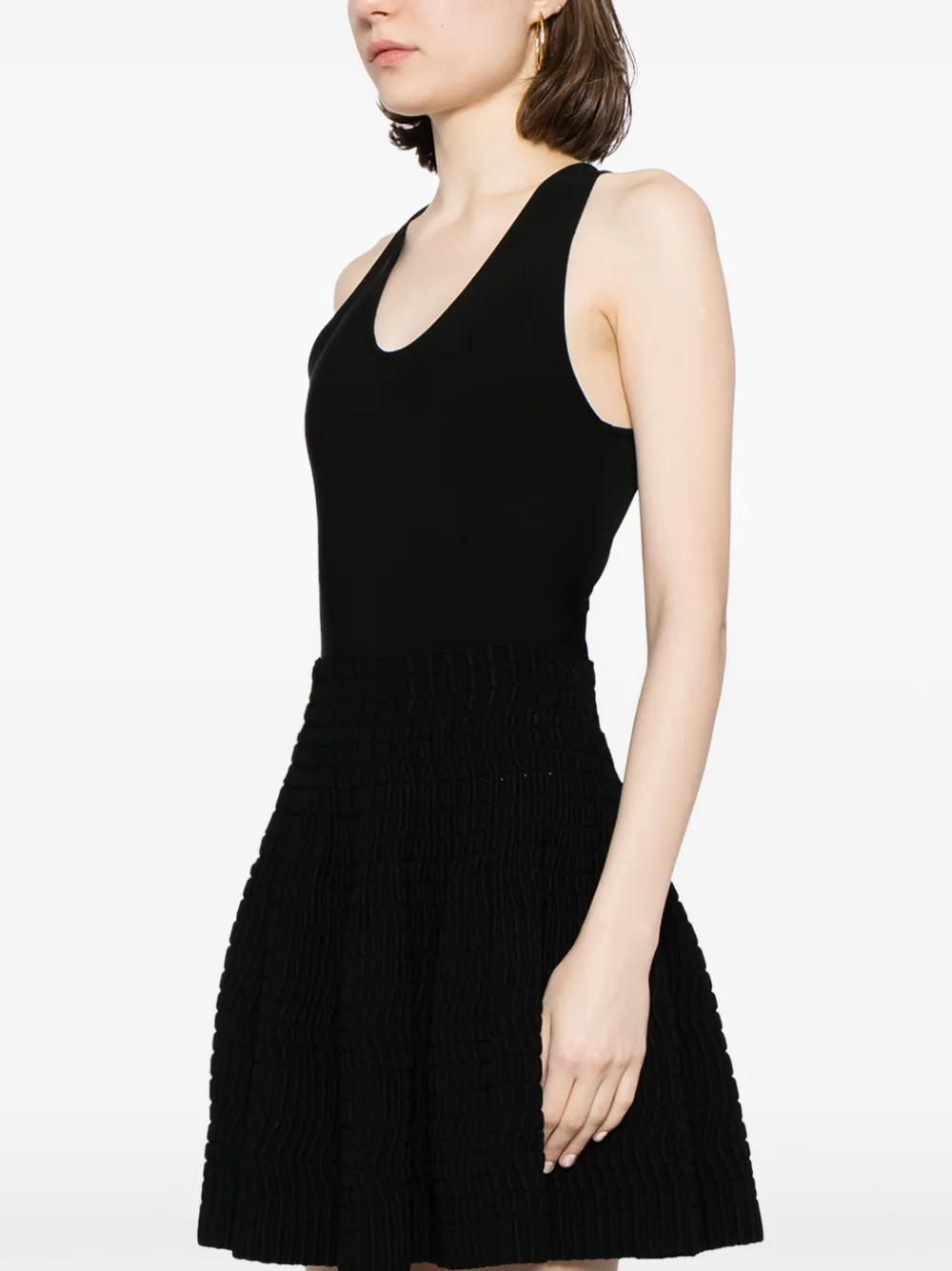 Боди с перекрестными бретелями Alaïa, черный — фото 3