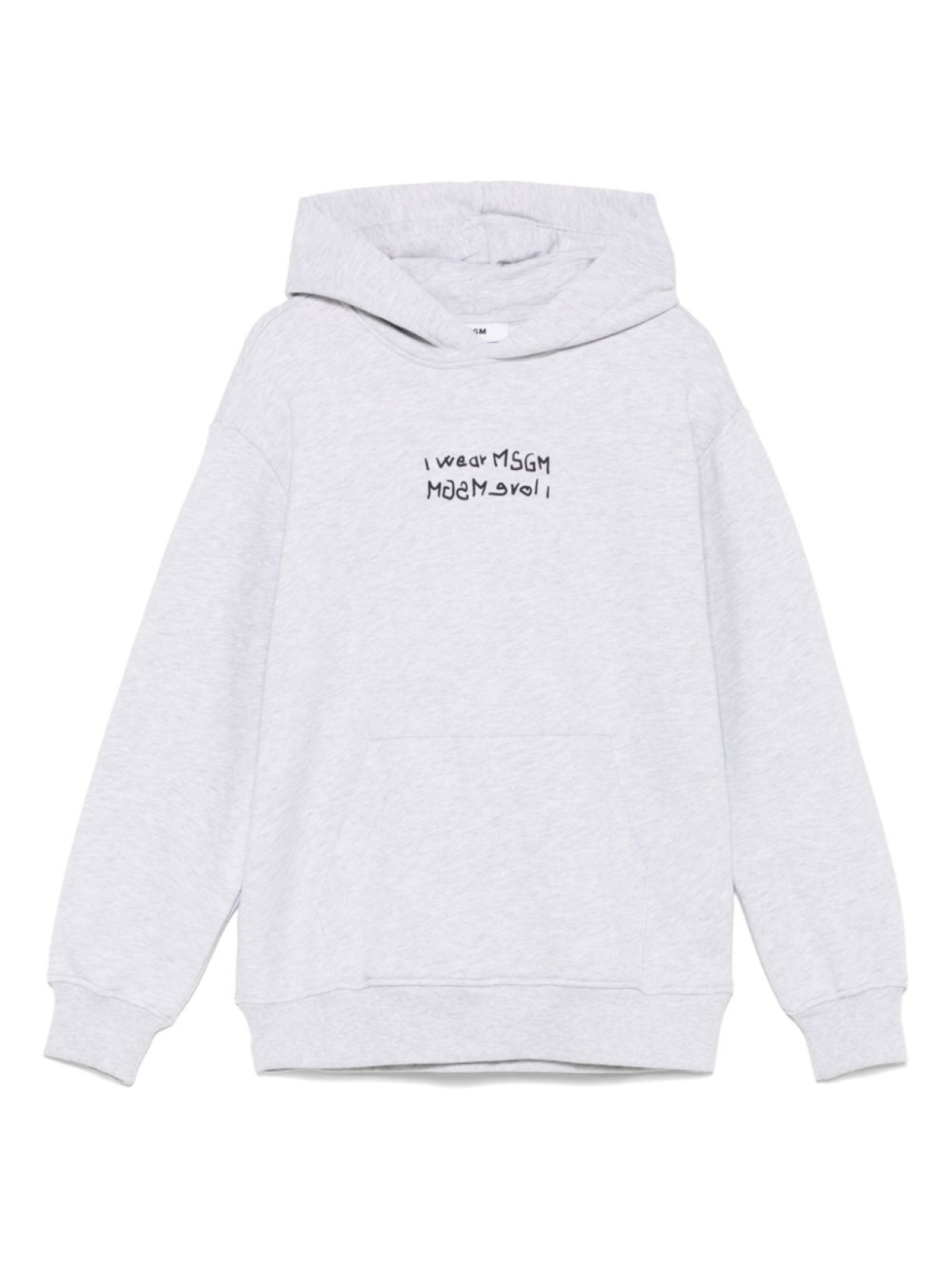

MSGM Kids худи с логотипом, серый