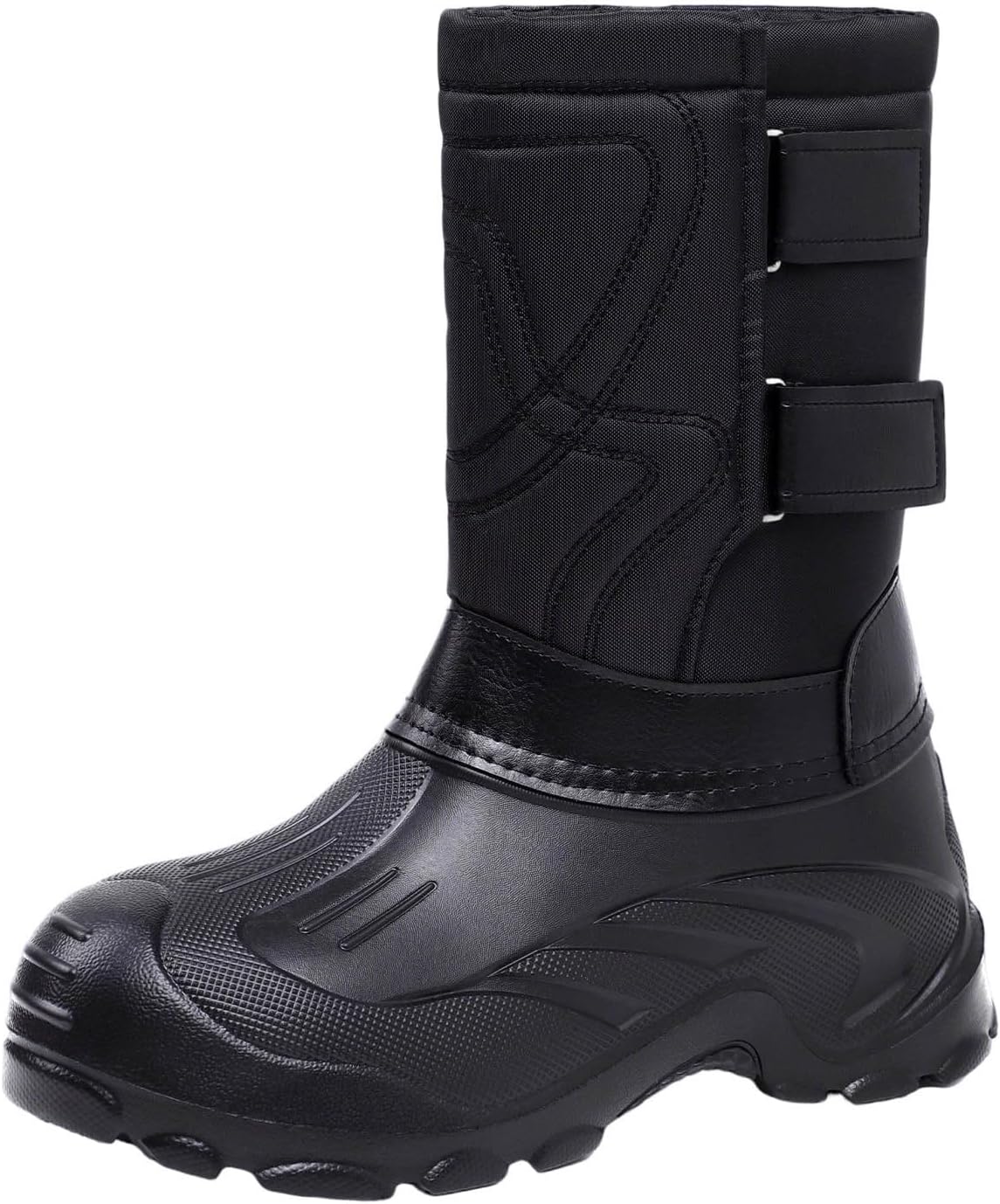 

Мужские зимние ботинки с меховой подкладкой, полусапожки с защищенной подошвой, водонепроницаемые, теплые, для верховой езды, уличная обувь Zzalalana, черный