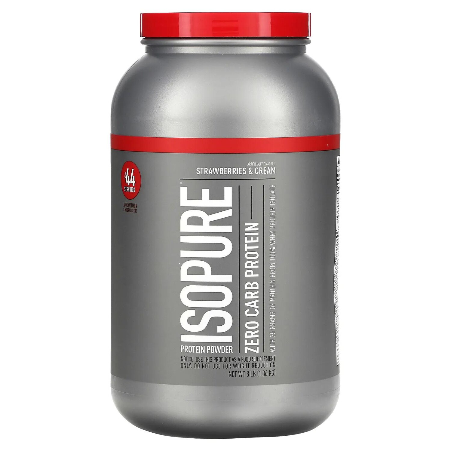 

Nature's Best IsoPure Протеиновый порошок не содержит углеводов клубника со сливками 3 фунта (1.36г)